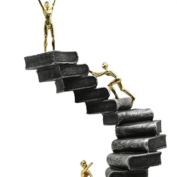 Ladder Sculpture Resin Collectible Statue Art Thinker Statues for Study Room Living Room Desktop Mantelpiece Abstract Figure 240429