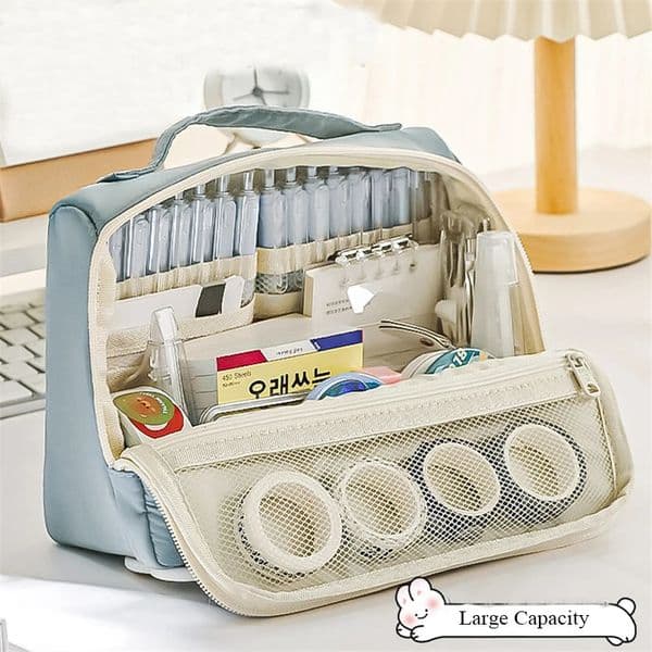 Pencil Case Large Capacity Stationery Pen Box Estuche Escolar 3 Compartimientos Kawaii Storage Bags Lapicera Kalemlik Trousse 240429