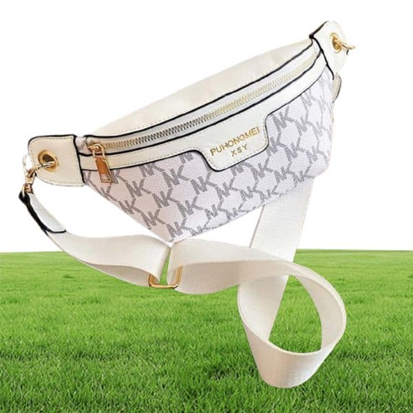 Designer white waist belt bag for women luxury fanny pack korean chest bum bag fashion money purses crossbody heart bag wallet