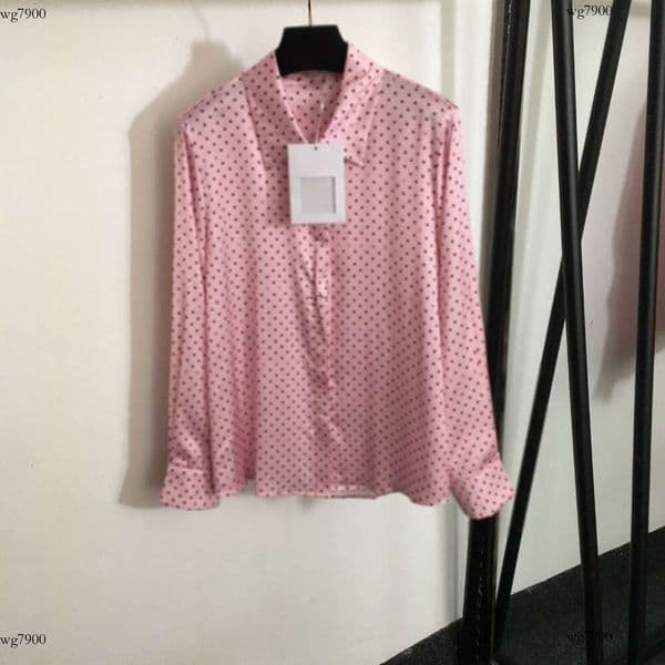 designer shirt women brand clothing for womens summer tops fashion Polka dot printing logo Long sleeved ladies jacket May 09