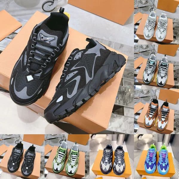 aa Runner Tatic Sneaker Luxury Men Casual Shoes Designer Running Sneakers Cool Grey white Green Black Silver Mens Trainers Leather Fashion B