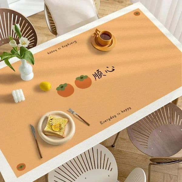 Luxury Designer New Coffee Proof Leather h Cushion Dining Household Rectangular Table Cloth R6fp01 Free Shipping