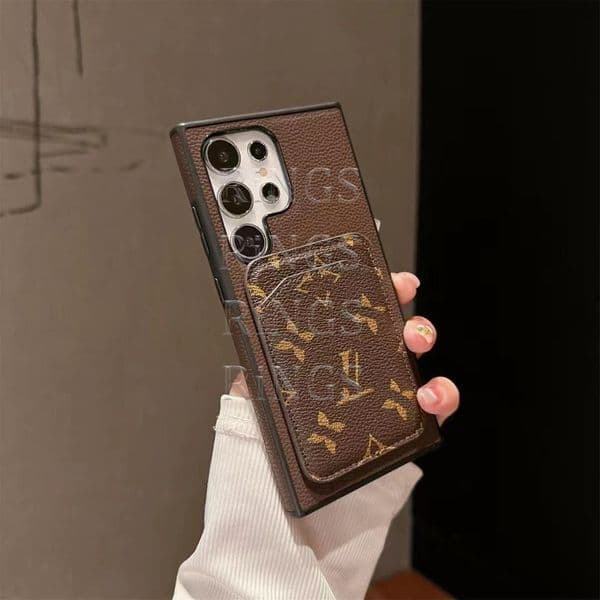 Designer Phone Case Magsafe LU Samsung S22 S23 S24 S25 S26 Ultra Card Leather Hi Quality Purse Samsung S22Ultra S23Ultra S24Ultra S25Ultra Plus Case with Box