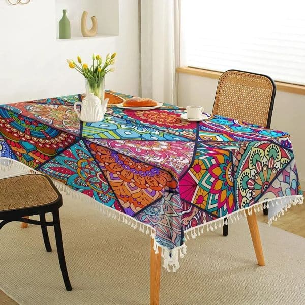 2026 New Cushion Cotton Linen Printing Coffee Poids Pour Nappe De Table Blanche Rune Cloth Free Shipping