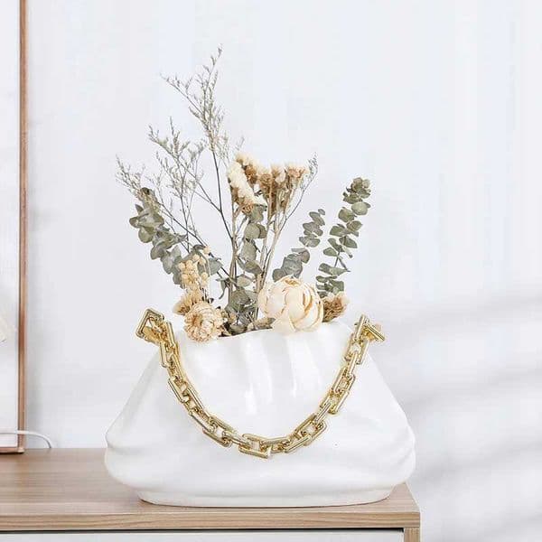 2026 New New Vases Nordic Cloud Resin Handbag Design Vase Flower Wedding Desk Ornament Home Decor Plant Pot Interior Accessories Free Sh 8B9