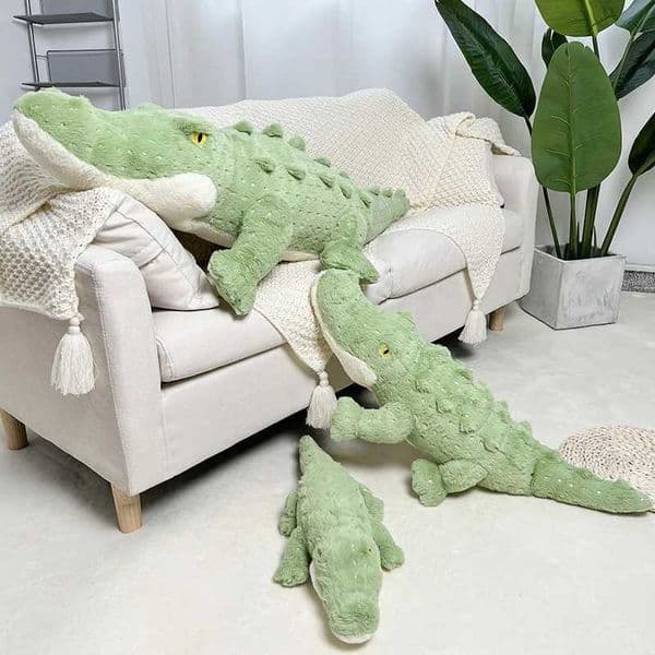Soft Large Size Crocodile Plush Toy Fluffy Full Stuffed Animals Plushies Pillow Doll Green Giant Alligator Sofa Cushion Gifts XJ260303
