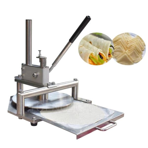 Commercial 25cm Hand Manual Dough Flattening Press Machine Adjustable Thickness Dough Press Machine