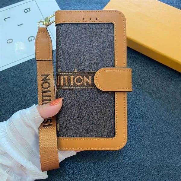 Designer iPhone 17 Pro Max Case Luxury Wallet iPhone Cases for iphone 17 air 16 Pro 15 14pro 14plus 11 12 13 promax Leather Card Holder for Samsung S25 ultra S24 23 Cover