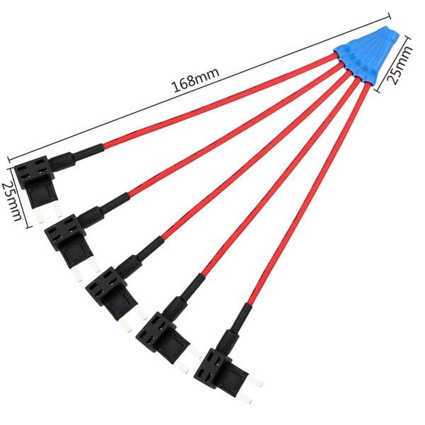 12V 24V Car Fuse Blades Holder Circuit Adapter Protector Splitter ATM APM Tap Micro Connector Truck Automobile Accessories 5pcs