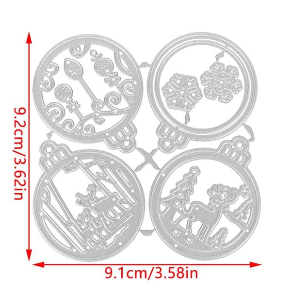 Christmas Ball Metal Cutting Dies Stencil DIY Scrapbooking Album Paper Card Template Mold Embossing Craft Decoration