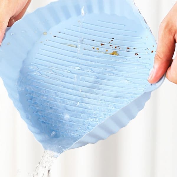 Silicone Air Fryer Liner Round Airfryer Oven Baking Trays for Pizza Chicken Baking Mat Reusable Air Fryer Basket Pizza Grill Pan