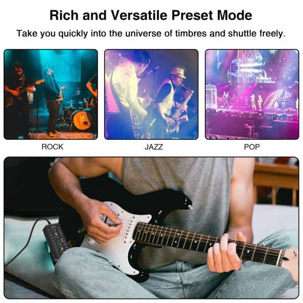 Lekato guitar plug amp Guitar Amplifier Electric Guitar Effect Pedal Headphone Mini Amplifier Speakers Combo Plug Amp Pa-1
