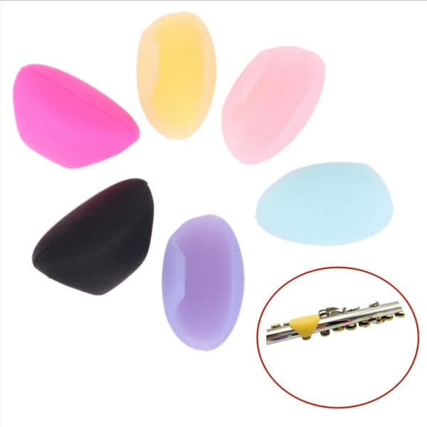 1pcs Flute Thumb Rests Silicone Wind Instruments Holder Protector Flexible Anti-fatigue Anti-slip Gears Accessories