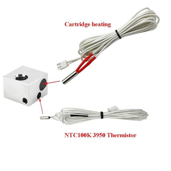 HzdaDeve 3D Printer NTC 100K Thermistor Temperature Sensor 3950 Heating Rod 24v 40w For Anycubi Kobra Neo Kobra Go Accessories