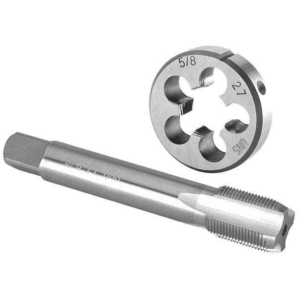 Durable Metalworking Supplies 5/8-27 UNS Tap Die Right Hand Tap Die Set Thread Applications Diameter 38mm Ferrous