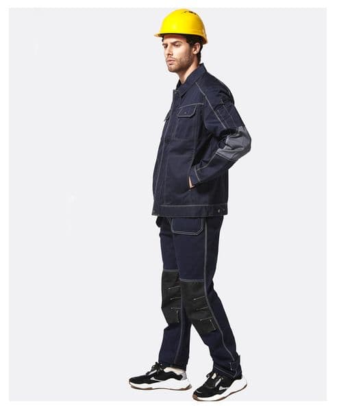 Durable Work Clothing For Men Welding Suit Multi Pocket Cargo Jacket Working Suit Mechanics Workshop Uniform Work Clothes Jacket