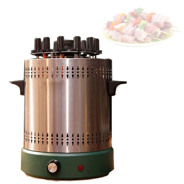 360° Automatic Revolving Vertical Grill Smokeless Barbecue BBQ Kebab Rotary Machine Rotisserie Roast Domestic Mutton Skewer Oven