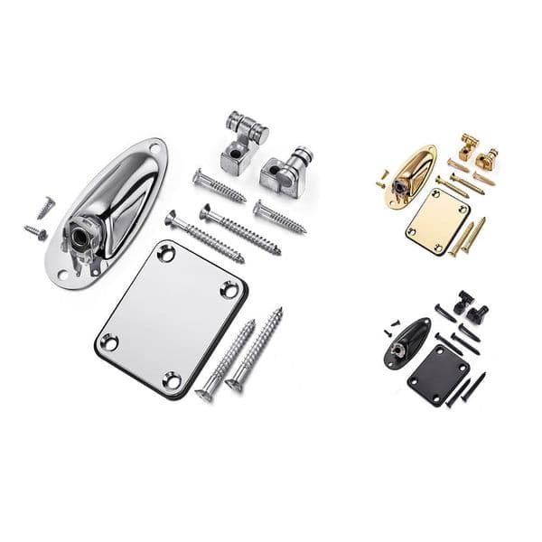 Electric Guitar Roller String Tree String Retainer Neck Plate Loaded Jack Socket Plate For Guitar Replacement Parts