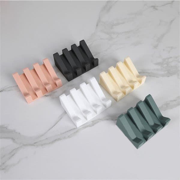 Solid Soap Tray Simple Soap Box 90g Soap Holder Toiletries Household Products Silicone Soap Holder Creativity Drain Soap Dish