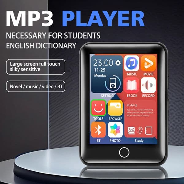 2.5 Inch Full Screen MP3 Player Bluetooth HiFi Stereo Music Player Student Walkman MP4 Video Playback With FM Radio Recorder New