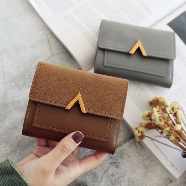 Compact Leather Trifold Wallet hot for Women: Stylish Coin Purse Card Holder