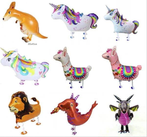 2026 STOCK New Unicorn Walking Balloon Pet Balloons Birthday Party Decoration Event Supplies Kangaroo Alpaca Aluminium Foil Ball Kids Children Gifts For Free Sh