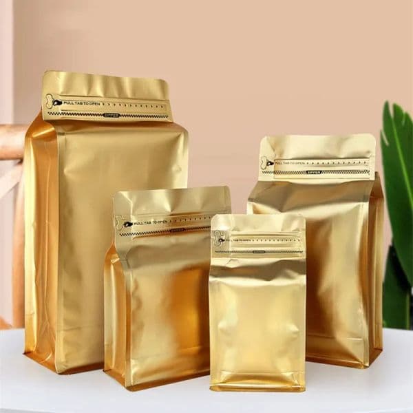 wholesale Coffee Beans Aluminum Foil Packaging Bag with Air Valve Sealed Fooding Packaging Storage LL