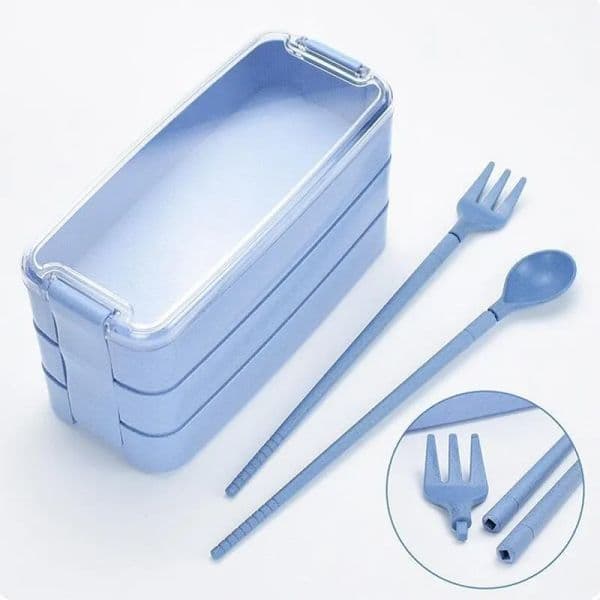 Japanese Straw Lunch Box Cute Girl 2025 Style Elementary School Lunch new Box Office Worker Three Layer Portable Set