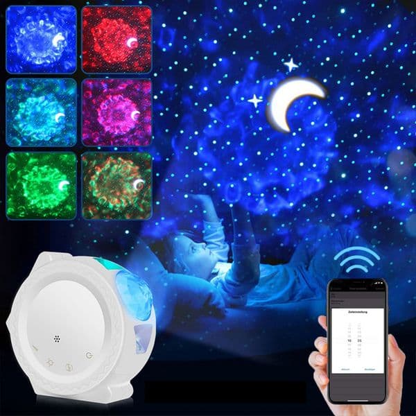Smart Starry Sky Projector Galaxy Projector 3in1 Night Light Ocean Voice Music Control LED Lamp For Kid Gift Smart Life XIAOMI