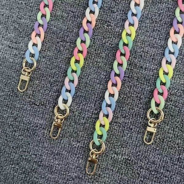 30/60/90/120cm Acrylic Bag Chain Strap Colorful Replacement Women Crossbody Shoulder Handbag handle Purse Chain Bag Accessories