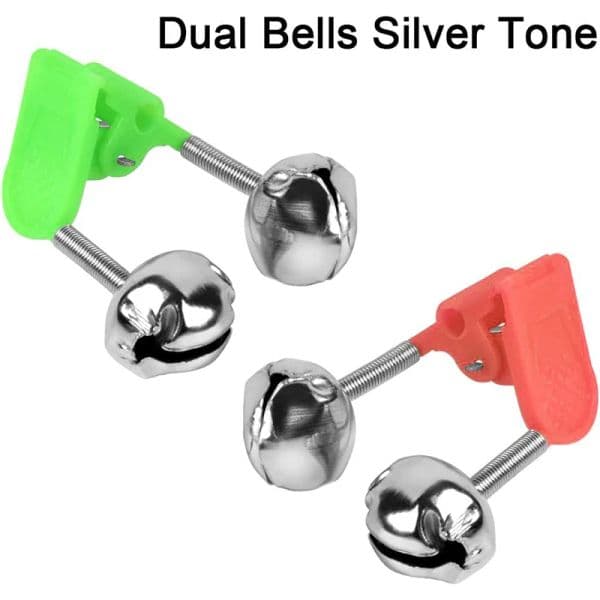 11Pcs/Set Fishing Rod Alarm Loud Dual Alert Bells with Hook Remover Tool Fishing Bells Clips Fishing Accessories
