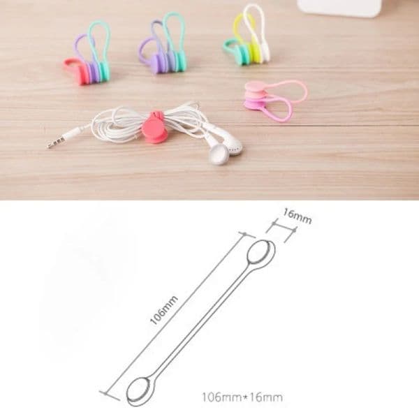 1-3 Pcs Cable Organizer Soft Silicone Magnetic Cable Winder Cord Earphone Storage Holder Wire Organizer for Earphone Data Cable