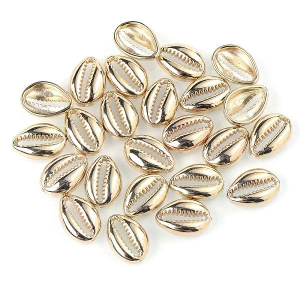 50pcs/lot 17x12mm Plastic Shell Beads Plated CCB For Jewelry Making Handmade Bracelet Necklace DIY Accessories Wholesale