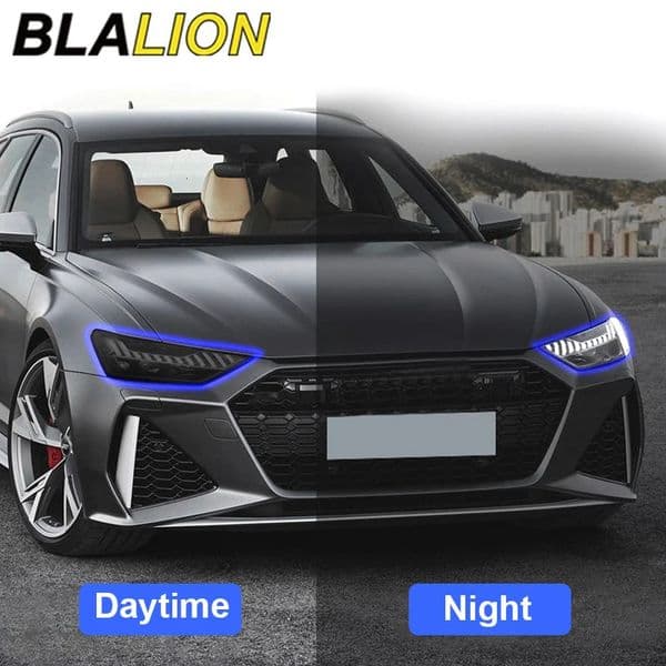 BLALION Pochromic Car Headlight Film TPU Anti Scratch Repairing HD Headlight Film Black/Purple Headlamp Protective Sticker 240518