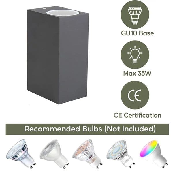 GU10 Base Outdoor new Waterproof 2025 Wall Lights Garden Porch Wall Lighting LED Wall Lamps Aluminum AC86-265