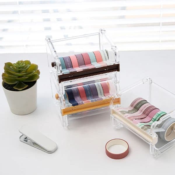 Mr. Paper Multipurpose Tape Cutter Good-looking Transparent Tape Desktop Organizer Handy Stationery Supplies Office Accessories