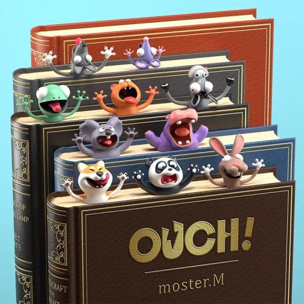 3D Animal Bookmark Original PVC Creative Text Create Cute Funny Cat Stationery Panda Shiba Inu Funny Creative PVC Book Markers