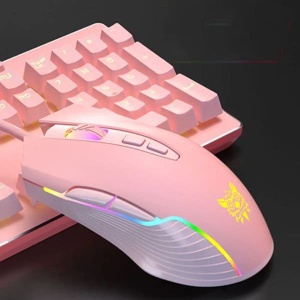 Wired Gaming Mouse Ergonomic Optical Backlight Mice Gamer Girl 6400 DPI RGB Backlit Mouse For PC Laptop Computer Tablet Desktop
