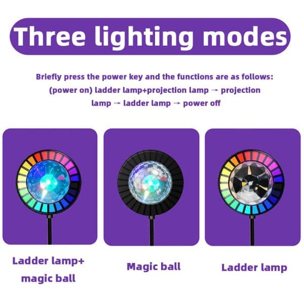 Disco Magic Ball DJ Light RGB Mini Music Rhythm Stage Party Lights Smart APP Control USB LED Car Auto Decorate Atmosphere Lamp