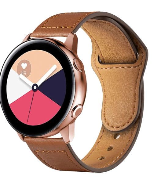 20mm 22mm Leather Band For Samsung Galaxy watch 4/5 Classic 44mm Active 2 strap bracelet Huawei GT/2/Pro Galaxy 3 45mm/42mm/46mm