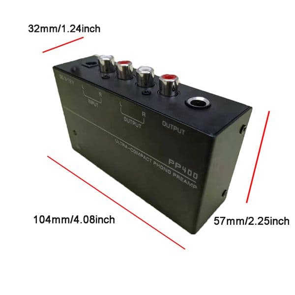 PP400 Ultra-Compact Phono Preamp Preamplifier With RCA 2025 1/4Inch TRS new Interfaces Preamplificador Phono Preamp