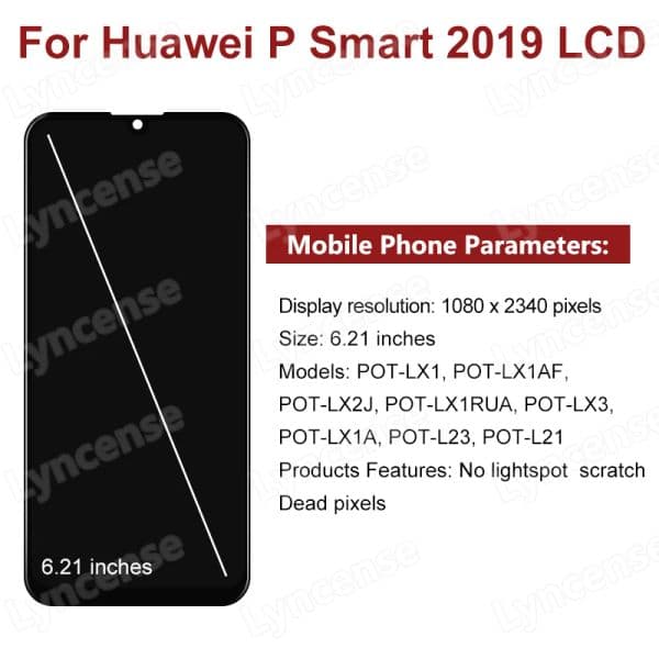 Original 6.21'' LCD For Huawei P Smart new 2019 Display For 2025 Huawei POT-LX1 LCD Touch Screen Digitizer Assembly POT-LX1AF POT-LX1RUA