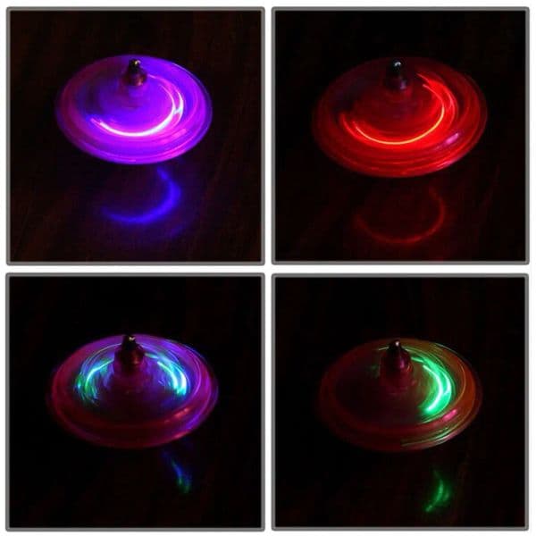 1Pc Colorful Luminous Gyro Magnetic Spinning Top Rotating Gyroscope LED Light Gyro Wheel Magic Spinning Yo-Yo Ball Kids Gift Toy