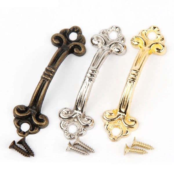 10PCS Antique Drawer Handle Cabinet Pulls Handle Jewelry Box Kitchen Cupboard Knob Furniture Door Pull Drawer Hardware