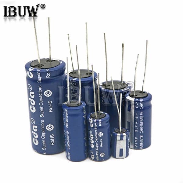 2PCS super capacitor farad capacitor 2.7V 2F 3.3F 4F 4.7F 5F 6F 7F 8F 10F 15F 20F 25F 30F 60F