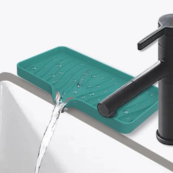 New Self Draining Soap Bar Holder Silicone Kitchen Sink Sponge Tray Counter Organizer for Dish Soap Dispenser