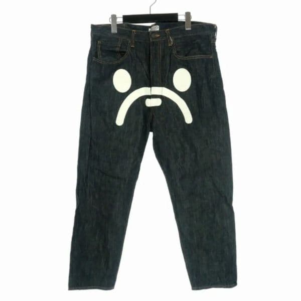 Y2K Jeans Mens Harajuku Hip Hop Retro Graphic Print Baggy Jeans Denim Pants New Punk Rock Gothic High Waisted Wide Leg Trousers