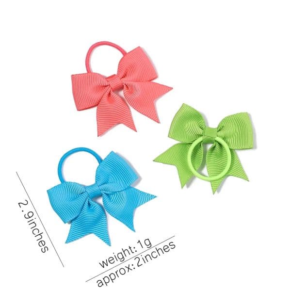 10/20Pcs/lot Mini Solid Bow Elastic Hair Bands Baby Girls Rubber Band Head Rope Ponytail Holder Hair Ties Babe Hair Accessories