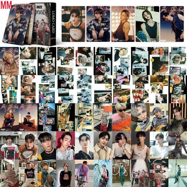50pcs/set RIIZE Album Laser CardS FlashCards LOMO Card SUNGCHAN EUNSEOK SHOTARO WONBIN Boy Group Gift Postcard Photo Card KPOP