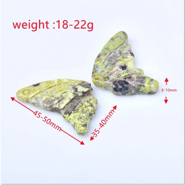 100% Narural Crystal Quartz Stone Carving 1 Pair Wings Healing Gemstone Feather Statue Home Decor Mineral Reiki Energy Stone